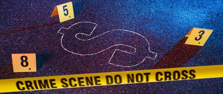 Crime scene with dollar sign as victim - 10 ways sales is killing sales