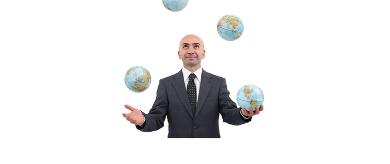 Man juggling globes - Market Agility Is Critical with a Dynamic Geopolitical Landscape