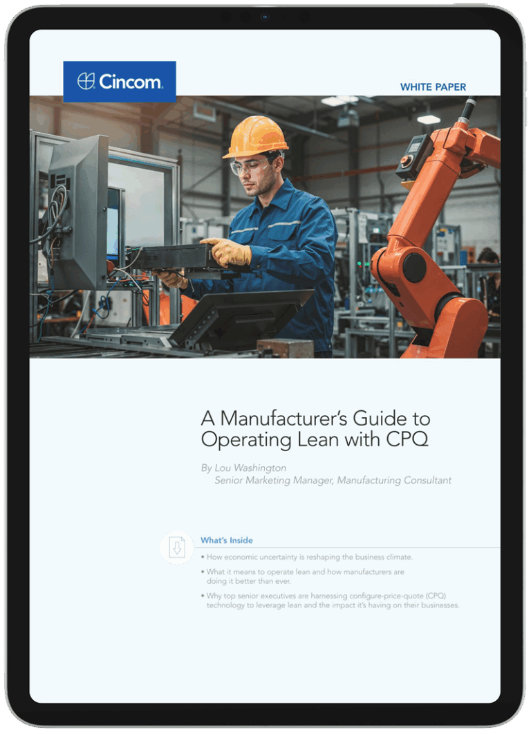 A Manufacturer’s Guide to Operating Lean with CPQ