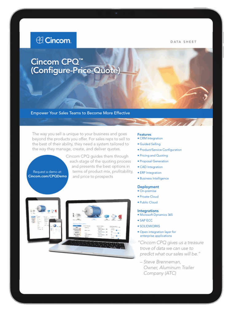 How Cincom CPQ Works: Data Sheet | Accelerate Sales & Quote