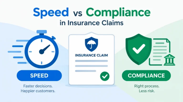Speed vs compliance in insurance claims